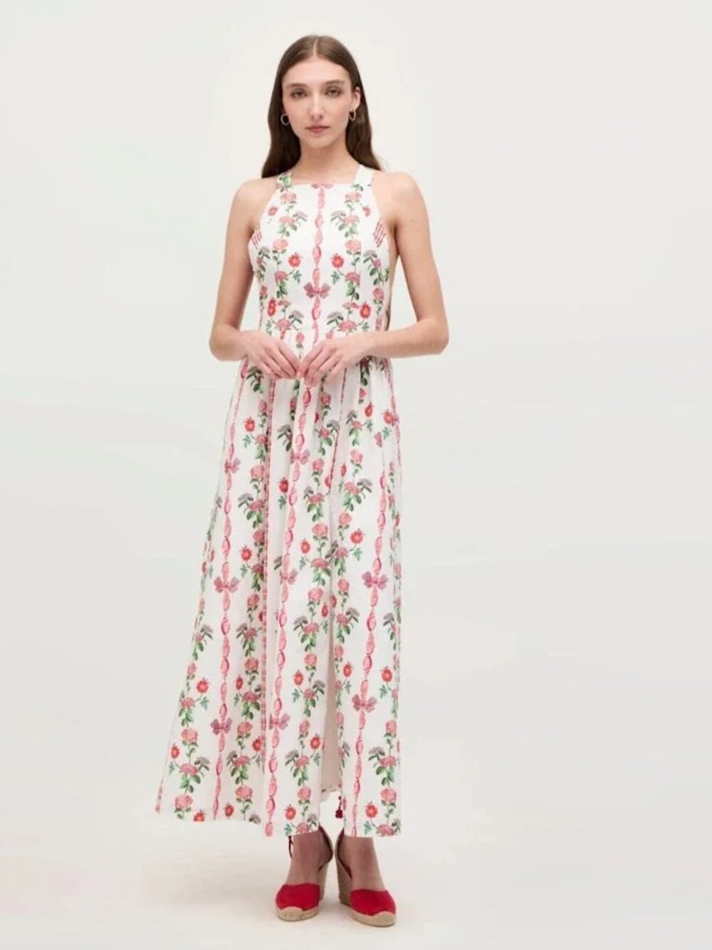NWT Hill House Addie Dress | Red Shell Vine Stripe